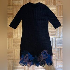 3.1 Phillip Lim Black and Copper Wool Blend Sweater Dress (fits as a small)